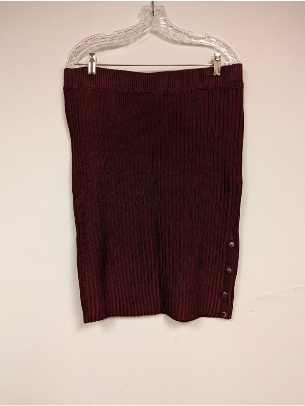 No Boundaries Skirt Maroon Size XL 15-17 Knit Stretch Sweater
